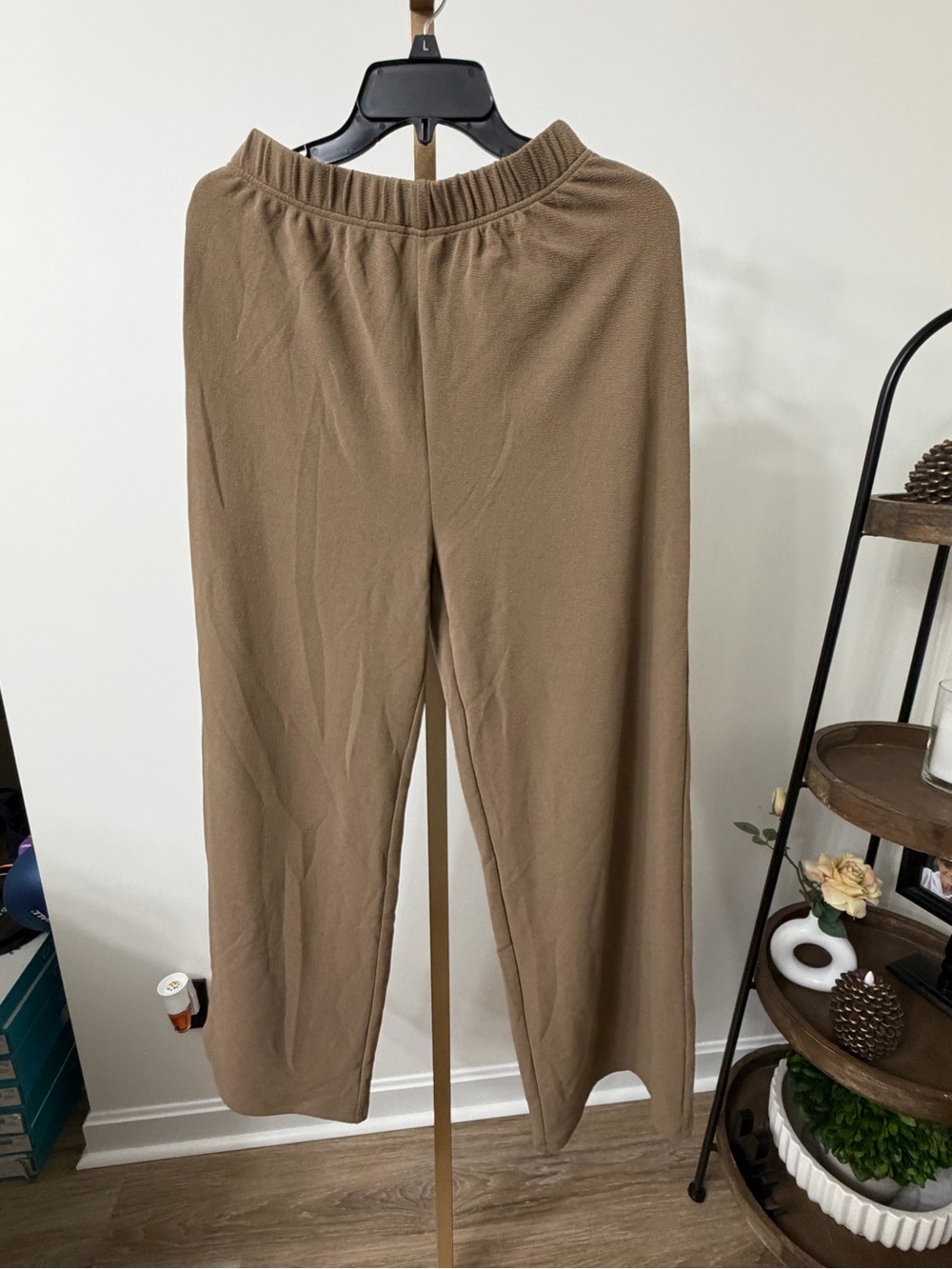 Commense Brown Wide Leg Pull-On Pants